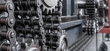 Chains in a factory