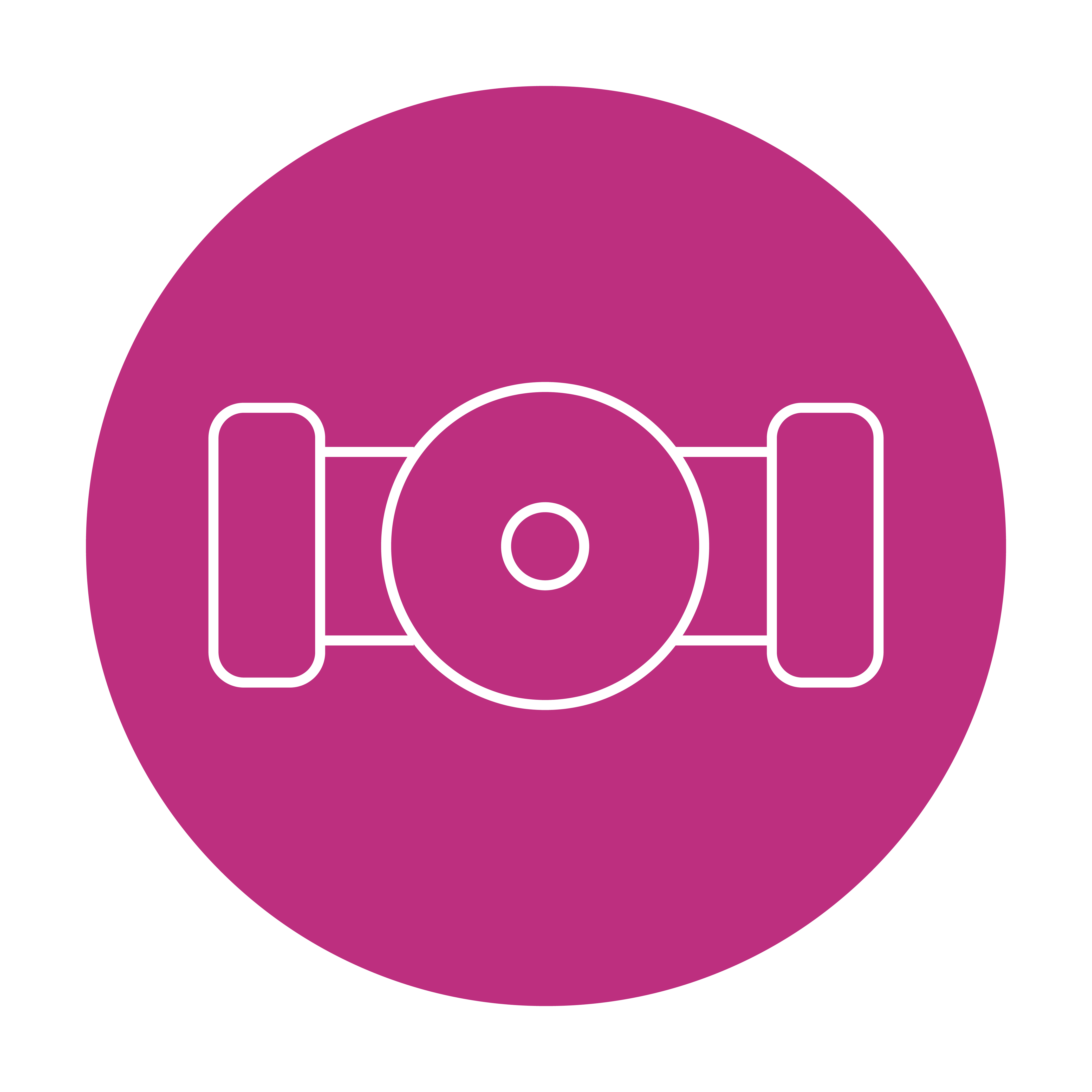 Ikona układów obiegowych w kolorze wiśniowym