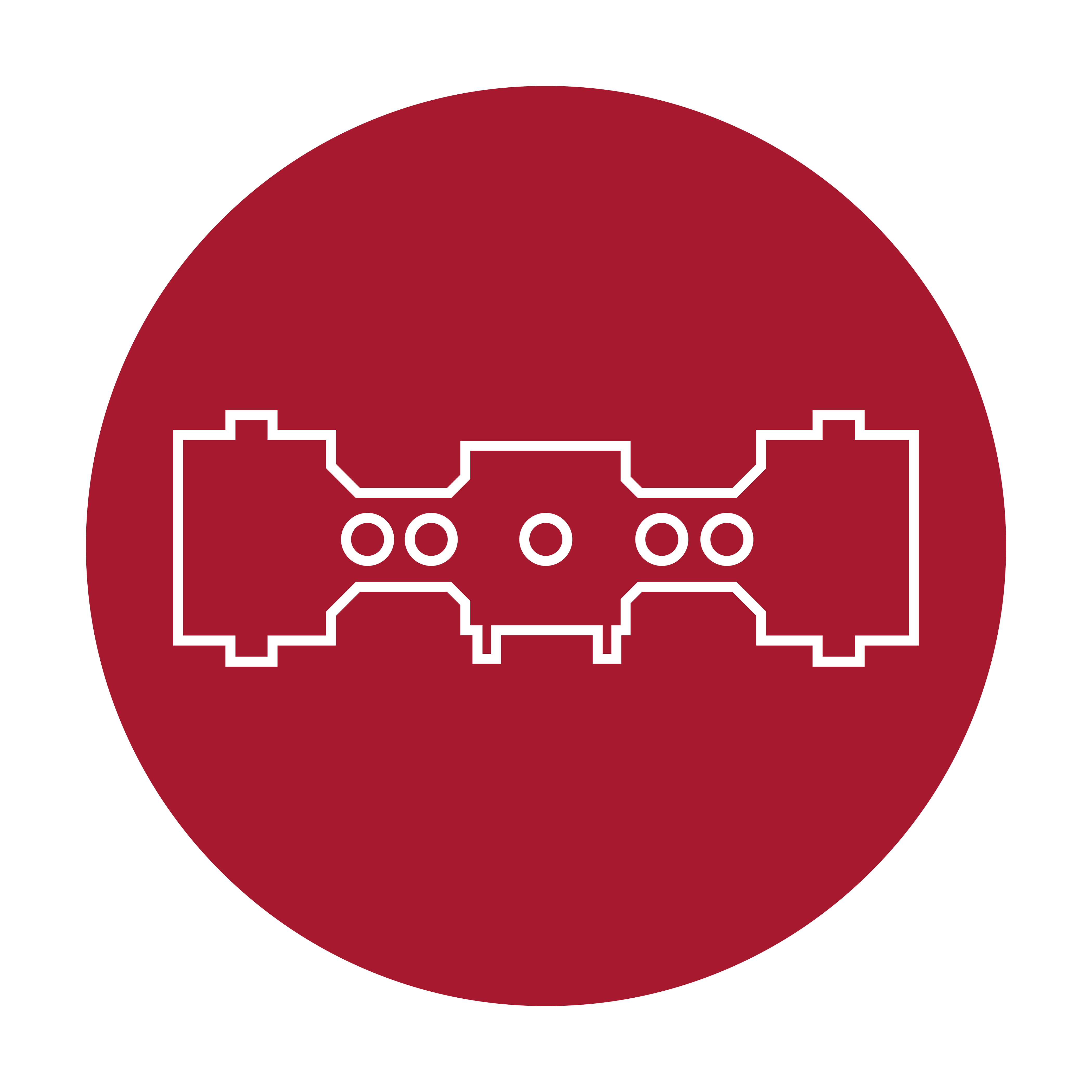  Ikona sprężarek etylenu i hipersprężarek w kolorze wiśniowym