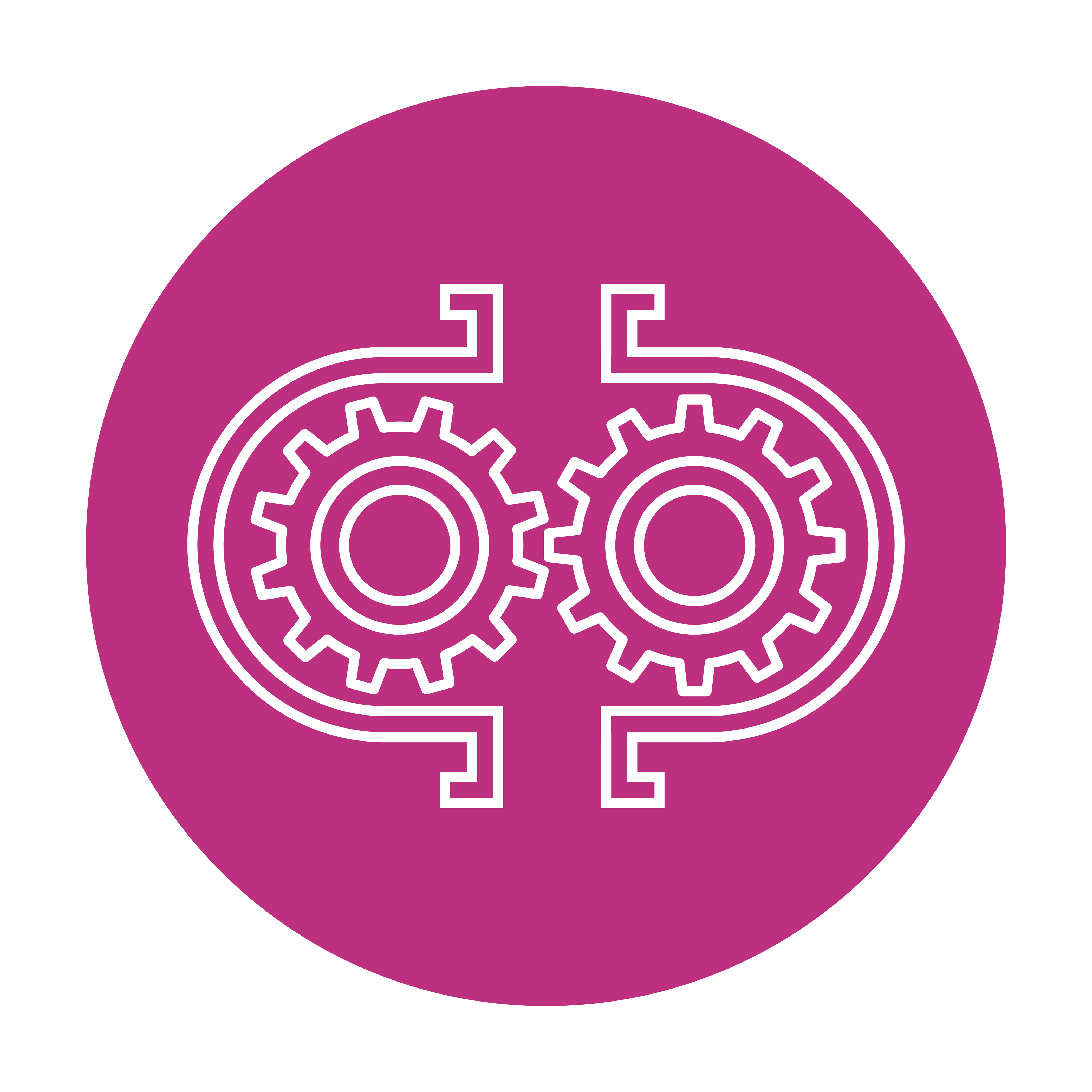 Ikona układów hydraulicznych w kolorze wiśniowym