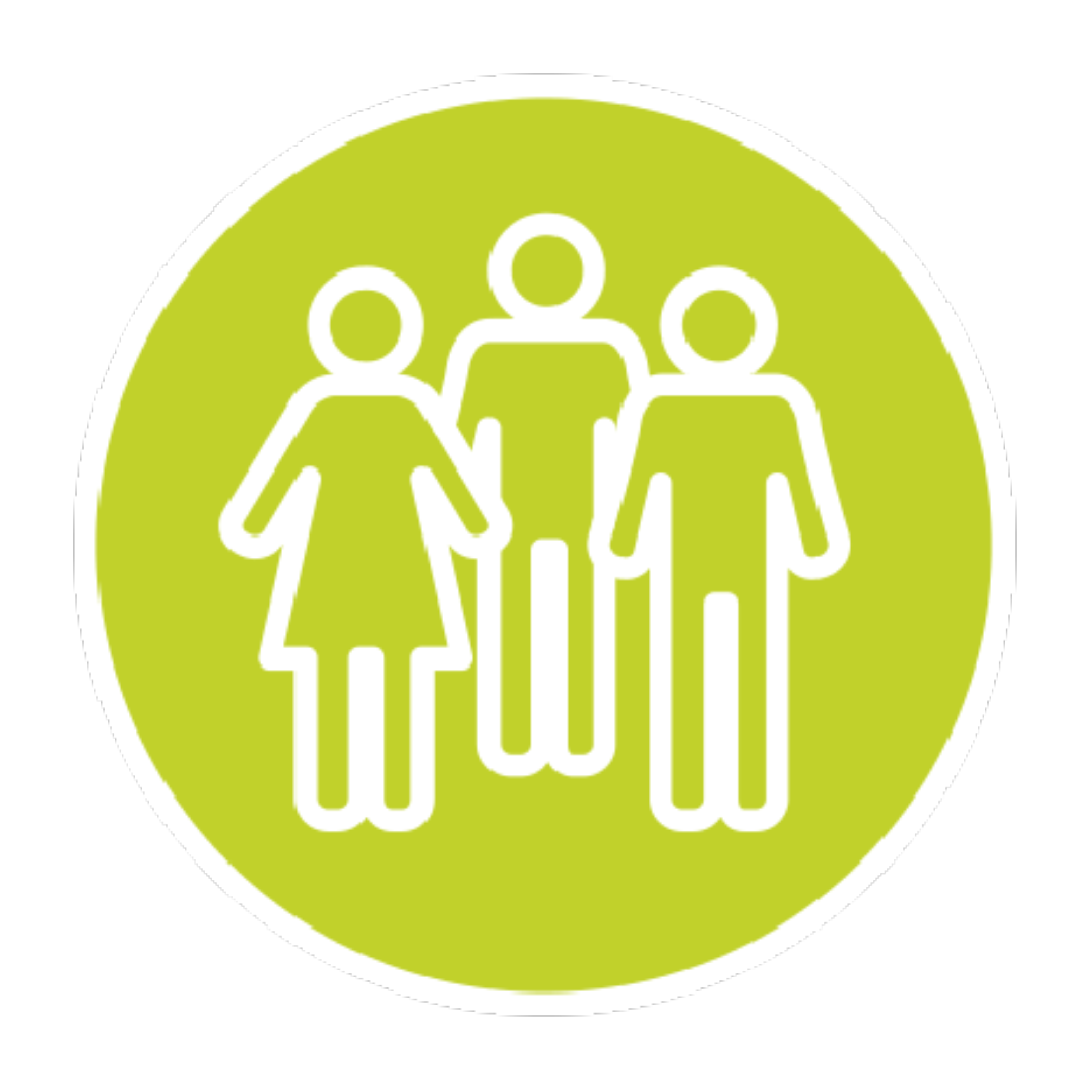 Rysunek trzech osób stojących razem