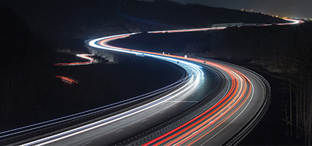 Road light smudges