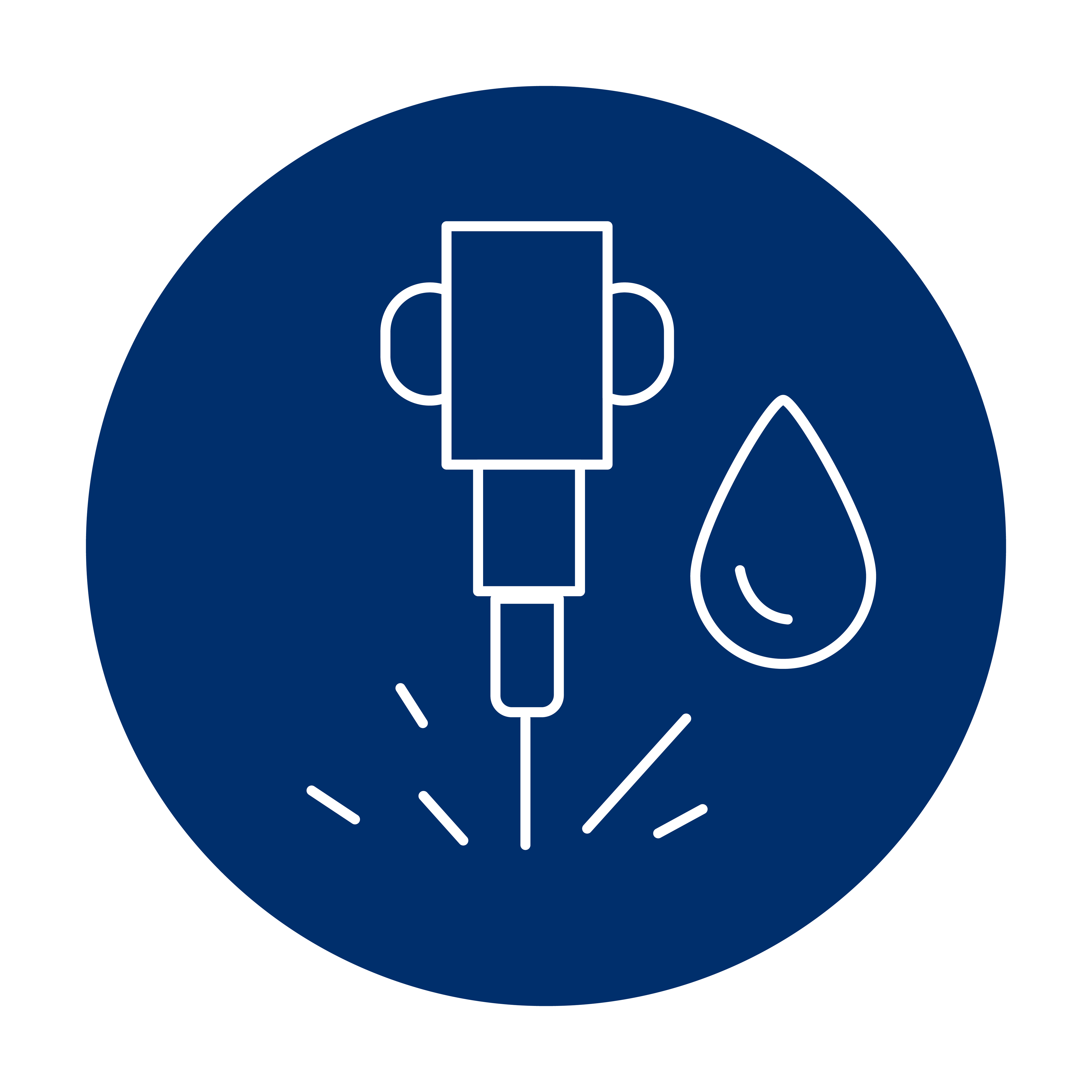 Metalworking fluids icon in indigo